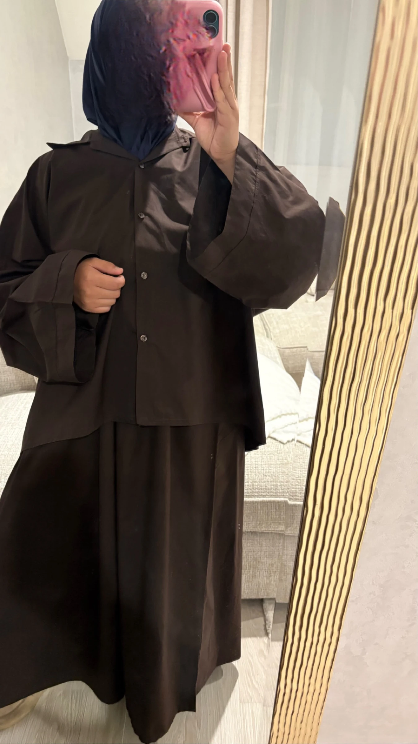 Ensemble chemise jupe oversize